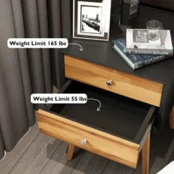 Costway 2PCS Wooden Nightstand Mid-Century End Side Table W/2 Storage Drawers 19 Costway 2PCS Wooden Nightstand Mid-Century End Side Table W/2 Storage Drawers -Costway GUEST 4400d6ec 7760 4e6c 9242 0e6f2496ed96