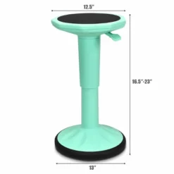 Costway Wobble Chair Height Adjustable Active Learning Stool Sitting Home Office Green Backless Silicone