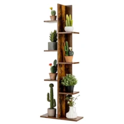Costway Open Concept Bookcase Plant Display Shelf Rack Holder Wood WalnutBrown 25 Costway Open Concept Bookcase Plant Display Shelf Rack Holder Wood WalnutBrown -Costway GUEST 442dbc15 1e70 4d4e b108 bca30dc7edd6