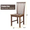 Costway Set Of 2 Dining Chair Brown Kitchen Spindle Back Side Chair With Solid Wooden Legs -Costway GUEST 4457fc69 dc0c 4aae a5a0 345569343a4e