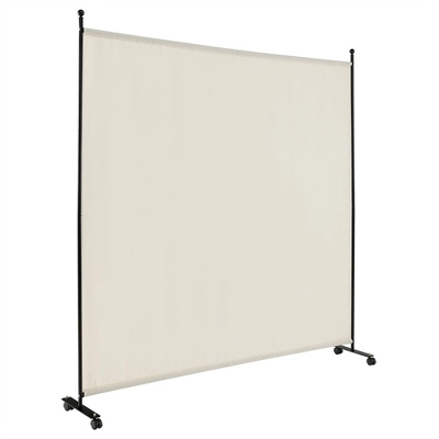 Costway 6FT Single Panel Room Divider With Wheels Rolling Fabric Partition Privacy Screen 14 Costway 6FT Single Panel Room Divider With Wheels Rolling Fabric Partition Privacy Screen - Image 12
