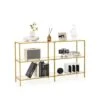 Costway 3-tier 51.5'' Long Glass Console Sofa Entryway Table For Hallway, Living Room -Costway GUEST 453d910b 0e50 4f5a 80cb a858d5eaea20