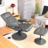 Costway 360° Swivel Recliner Chair PVC Leather Lounge Accent Armchair W/ Ottoman BrownBlackGrey -Costway GUEST 464cb32b 4ee4 4cfa afbe 707201757b4f
