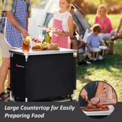 Costway Portable BBQ Aluminum Camping Table Kitchen Cook Station W/ Storage Organizer -Costway GUEST 4705f66b 1193 4e52 9c66 f5f8f9278825