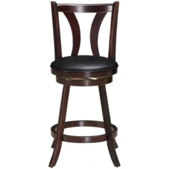 Costway Set Of 2 Swivel Bar Stool 24'' Counter Height Leather Padded Dining Kitchen Chair -Costway GUEST 4710aa7a e621 49fe 9f5f 77864c7fa920