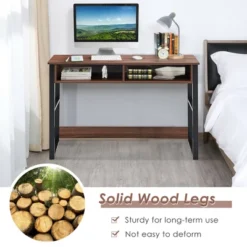 Costway Home Office Computer Desk 2 Drawers Makeup Vanity Console Table Vintage -Costway GUEST 4721241d 5df3 437f ae61 f0b4881547e6