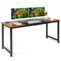 Costway 63'' Large Computer Desk Writing Workstation Conference Table Home Office -Costway GUEST 472210b0 f47e 4963 80c4 1cbfa8f83bcc