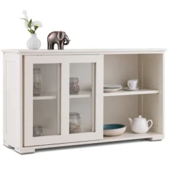 Costway Kitchen Storage Cabinet Sideboard Buffet Cupboard W/ Sliding Door -Costway GUEST 47ea9fa2 91c5 4f2e ac75 45c248204908