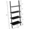 Costway Industrial Ladder Shelf 4-Tier Leaning Wall Bookcase Plant Stand Rustic Black/Brown 2 Costway Industrial Ladder Shelf 4-Tier Leaning Wall Bookcase Plant Stand Rustic Black/Brown -Costway GUEST 481c4fc0 c7d7 416d bae9 ce85c02a4027