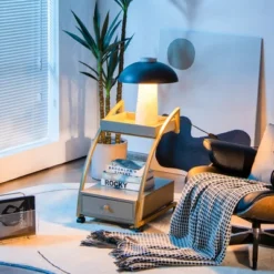 Costway Rolling End Table With Storage Drawer Tray Top 4 Casters Modern Bedside Trolley -Costway GUEST 4823b25e 5865 4cf2 850f 6facbab3173e