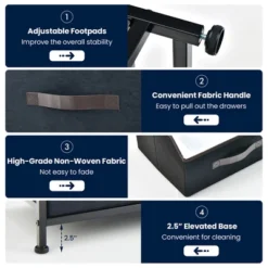 Costway 6-Drawer Dresser Organizer Closet Storage Cabinet With Foldable Fabric Drawer -Costway GUEST 4851e253 8c71 4db8 a18d 90b9dd3638fd