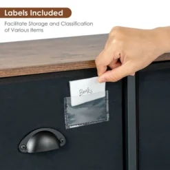 Costway 5-Drawer Dresser Storage Organizer Chest Fabric Drawer W/Labels Black 15 Costway 5-Drawer Dresser Storage Organizer Chest Fabric Drawer W/Labels Black -Costway GUEST 4967e789 1d8d 47d8 b14c 852829d75b8e