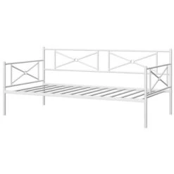 Costway Metal Daybed Frame Twin Size Slat Support Mattress Foundation Living Room WhiteBlackSilver -Costway GUEST 497836b9 d366 4450 ba09 431e8502fca5