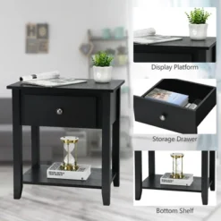 Costway Nightstand Beside Table Chest Sofa Table End Table Accent Table White 20 Costway Nightstand Beside Table Chest Sofa Table End Table Accent Table White -Costway GUEST 4979f88c 4181 438c 82ac b01b94b3ce00