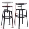 Costway Set Of 2 Vintage Bar Stool Adjustable Wood Metal Design Pub Chairs Industrial Backless -Costway GUEST 49a7a448 a283 41da 99bb 5e3f2fa4c682