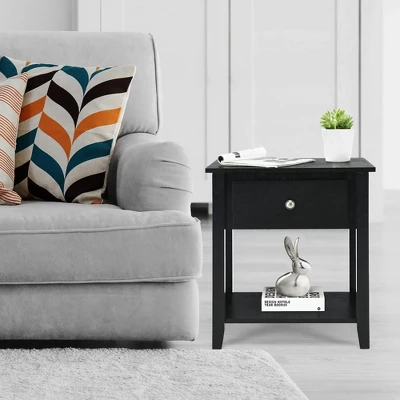 Costway Nightstand Beside Table Chest Sofa Table End Table Accent Table White 6 Costway Nightstand Beside Table Chest Sofa Table End Table Accent Table White - Image 4