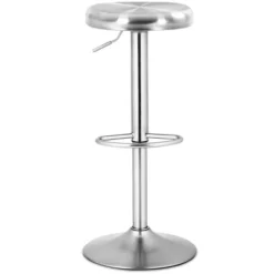 Costway 2 Pcs Brushed Stainless Steel Swivel Bar Stool Seat Adjustable Height Round Top 12 Costway 2 Pcs Brushed Stainless Steel Swivel Bar Stool Seat Adjustable Height Round Top -Costway GUEST 4a993c69 d80f 4869 9d66 d265ce7a958b 1