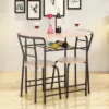 Costway 3 Piece Dining Set Compact 2 Chairs And Table Set With Shelf Storage -Costway GUEST 4aebf21a 04cf 4494 8c06 23c072499df3 1