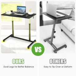 Costway Height Adjustable Computer Desk Sit To Stand Rolling Notebook Table Black -Costway GUEST 4aeff0d5 6a78 4621 a55e 2748506df4c8
