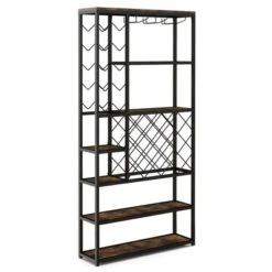 Costway Industrial Wine Rack Multi-purpose Freestanding Bakers Rack With Glass Holder -Costway GUEST 4b7a7383 e540 4e0f 90bf 4fe41b51ffdb