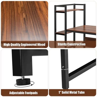 Costway Multi-Functional Computer Desk With 4-tier Storage Shelves 6 Costway Multi-Functional Computer Desk With 4-tier Storage Shelves - Image 4