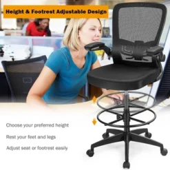 Costway Tall Office Chair Adjustable Height W/Lumbar Support Flip Up Arms 19 Costway Tall Office Chair Adjustable Height W/Lumbar Support Flip Up Arms -Costway GUEST 4c50f03f 00ae 496c 9904 e3add072da42