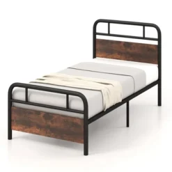 Costway Metal Platform Bed Frame Industrial Headboard Mattress Foundation -Costway GUEST 4c660e3b 1cc7 4ca6 ae9b 6158ee67e0cc