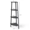 Costway 4-Tier Corner Shelf Metal Storage Rack Domestic Bookcase Display Stand Wood Grey -Costway GUEST 4cb03656 b583 4eae 87c6 23aaa3ad2c23