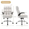 Costway High Back Big & Tall Office Chair Adjustable Swivel W/Flip-up Arm -Costway GUEST 4d14a096 4a8b 417d aa57 ba4456ba2344