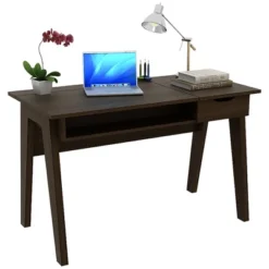 Costway Vanity Table With Flip Mirror Writing Computer Desk Storage Drawer Walnut -Costway GUEST 4d1e10a2 5fbf 4681 8b76 88acd42e0619
