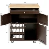 Costway Rolling Kitchen Island Serving Cart Storage Cabinet W/ Wine Rack 2 Costway Rolling Kitchen Island Serving Cart Storage Cabinet W/ Wine Rack -Costway GUEST 4d68df60 49e8 4d20 a127 dfcee4042b6e