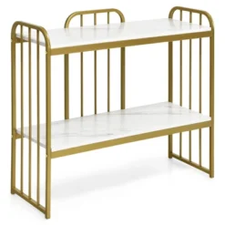 Costway 2-Tier Console Table Modern Buffet Serving Table Storage Shelf For Entryway -Costway GUEST 4dbf9f42 00c2 40fc 86df a83478478ea6
