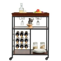 Costway 3 Tier Kitchen Trolley Utility Cart W/Wine Rack & Glass Holder 17 Costway 3 Tier Kitchen Trolley Utility Cart W/Wine Rack & Glass Holder -Costway GUEST 4dfd5c70 5cac 4689 ae9e bc443cfb0ed1