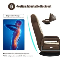 360-Degree Swivel Gaming Floor Chair With Foldable Adjustable Backrest -Costway GUEST 4e412ef5 2d50 44b1 9876 b7173cb4b727