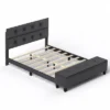 Costway Full Upholstered Bed Frame With Ottoman Storage Linen Button Tufted Headboard -Costway GUEST 4e498d3d 9035 46c8 a9a9 60cba28e0384