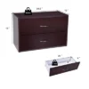 Costway 2 PCS 2-Drawer Dresser Horiztonal Organizer Wood End Table Nightstand -Costway GUEST 4eaa1f30 1086 4552 985d e081e8a6d0ca