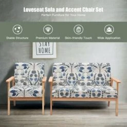 Costway Modern Living Room Sofa Set W/ Loveseat Sofa Couch & Accent Armchair -Costway GUEST 4eb79c7f d775 4cf7 965f 783aca7a536a