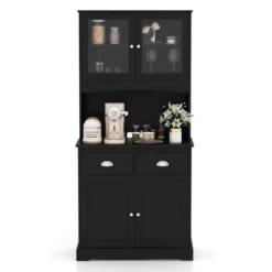 Costway 67'' Storage Cabinet Closet Kitchen Pantry Cupboard With Adjustable Shelves Black/White -Costway GUEST 4f1df5a0 9431 4c87 bca7 7ad2aa01ea8a