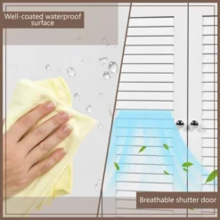 Costway Bathroom Corner Floor Cabinet Tall Bathroom Storage Cabinet W/ Shelves -Costway GUEST 4f4f203d 20aa 42ca b953 4494de19d62a