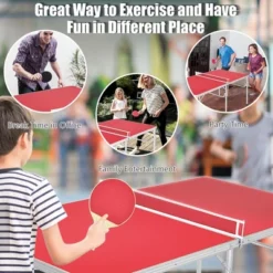 60'' Portable Table Tennis Ping Pong Folding Table W/Accessories Indoor Game -Costway GUEST 4f576a96 b624 4335 8870 738fbeeb5484