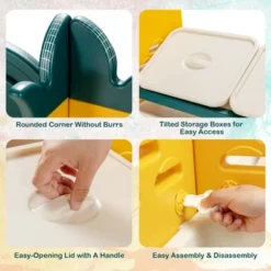 Costway 3-in-1 Kids Toy Storage Organizer Bookshelf Corner Rack W/ Plastic Bins 19 Costway 3-in-1 Kids Toy Storage Organizer Bookshelf Corner Rack W/ Plastic Bins -Costway GUEST 5022ccd4 19ee 4513 ac2d c9fea51e8459