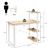Costway Reversible Computer Desk Study Table Home Office W/Adjustable Bookshelf Natural 2 Costway Reversible Computer Desk Study Table Home Office W/Adjustable Bookshelf Natural -Costway GUEST 50d9cb47 1a3a 4ee5 8428 ef4b040a2347