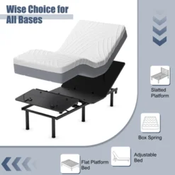 Costway Twin XL Adjustable Bed Mattress 3D CNC Cutting & Jacquard Fabric Cover -Costway GUEST 50ea2353 2f49 425b b501 92d1965e1117