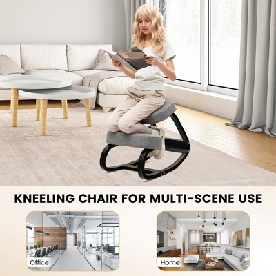 Costway Rocking Kneeling Chair Ergonomic Posture Correcting Back Pain Padded Cushion 10 Costway Rocking Kneeling Chair Ergonomic Posture Correcting Back Pain Padded Cushion - Image 8