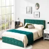 Costway Upholstered Platform Bed Frame Adjustable Headboard Footboard Modern Green -Costway GUEST 51e9cb94 ba77 409b bc15 885b9d98ac01