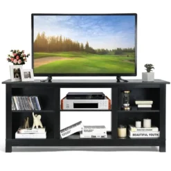 Costway 2-Tier 58'' TV Stand Entertainment Media Console Center Up To 65'' GreyBlackWalnut 23 Costway 2-Tier 58'' TV Stand Entertainment Media Console Center Up To 65'' GreyBlackWalnut -Costway GUEST 52473d98 73f3 4705 9a7b 5958da4647e3