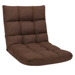 Costway Adjustable 14-Position Floor Chair Folding Lazy Gaming Sofa Lounge Chair GrayBlue Coffee -Costway GUEST 52b97e04 d8c6 444d 8540 ff9c0e08fd91