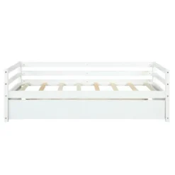 Costway Twin Size Trundle Daybed Wooden Slat Support Mattress Platform For Kids EspressoWhite 21 Costway Twin Size Trundle Daybed Wooden Slat Support Mattress Platform For Kids EspressoWhite -Costway GUEST 542c97d9 6b9b 482e 8bb4 de3ce83957e7