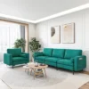 Costway Modular 3-Seat Sofa Couch W/ Socket USB Ports & Side Storage Pocket Teal 2 Costway Modular 3-Seat Sofa Couch W/ Socket USB Ports & Side Storage Pocket Teal -Costway GUEST 546c5d91 b35f 4f31 a149 c0f31a55432c