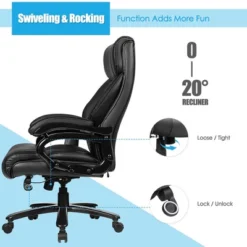Costway Big & Tall 500lb Massage Office Chair Executive PU Leather Computer Desk Chair Black 16 Costway Big & Tall 500lb Massage Office Chair Executive PU Leather Computer Desk Chair Black -Costway GUEST 54d07ece 1415 46ec 8048 671f255dbd57